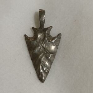 Vintage Pewter Arrowhead Pendant
